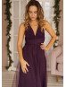 Grape Jersey Infinity Fashion Bridesmaid Dress